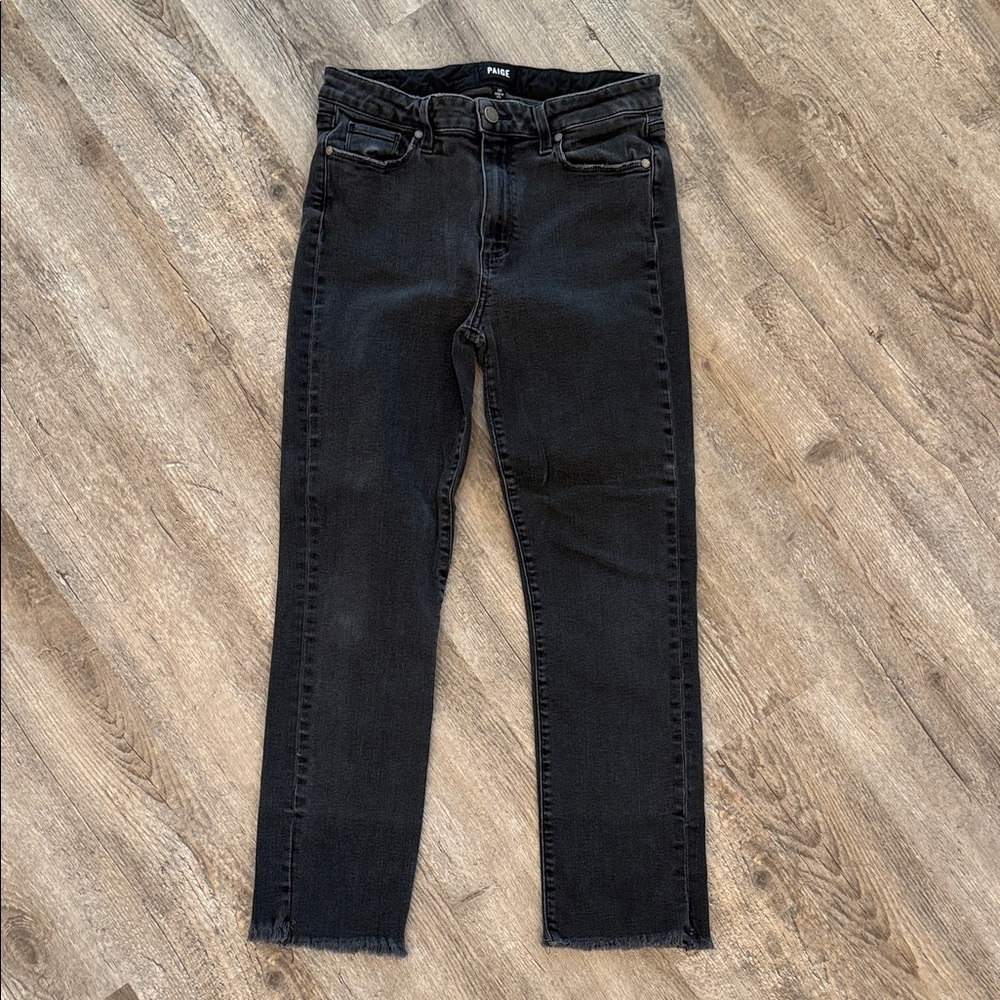 PAIGE Jacqueline Black Straight Leg Women's Jeans